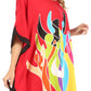 Sakkas Trina Women's Casual Loose Beach Poncho Caftan Dress Cover-up Many Print