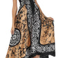Sakkas Silky V-Neck Halter Handkerchief Hem Maxi Dress