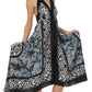 Sakkas Silky V-Neck Halter Handkerchief Hem Maxi Dress