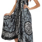 Sakkas Silky V-Neck Halter Handkerchief Hem Maxi Dress