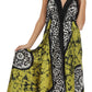 Sakkas Silky V-Neck Halter Handkerchief Hem Maxi Dress
