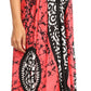Sakkas Silky V-Neck Halter Handkerchief Hem Maxi Dress