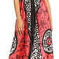 Sakkas Silky V-Neck Halter Handkerchief Hem Maxi Dress