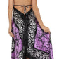 Sakkas Silky V-Neck Halter Handkerchief Hem Maxi Dress