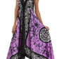 Sakkas Silky V-Neck Halter Handkerchief Hem Maxi Dress