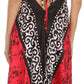 Sakkas Silky V-Neck Halter Handkerchief Hem Maxi Dress