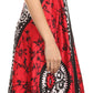 Sakkas Silky V-Neck Halter Handkerchief Hem Maxi Dress