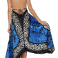 Sakkas Silky V-Neck Halter Handkerchief Hem Maxi Dress