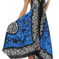 Sakkas Silky V-Neck Halter Handkerchief Hem Maxi Dress