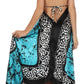 Sakkas Silky V-Neck Halter Handkerchief Hem Maxi Dress