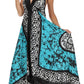 Sakkas Silky V-Neck Halter Handkerchief Hem Maxi Dress