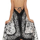 Sakkas Silky V-Neck Halter Handkerchief Hem Maxi Dress