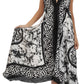 Sakkas Silky V-Neck Halter Handkerchief Hem Maxi Dress