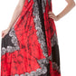Sakkas Veins Print Satin V-Neck Halter Handkerchief Hem Dress