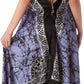 Sakkas Veins Print Satin V-Neck Halter Handkerchief Hem Dress