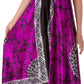 Sakkas Veins Print Satin V-Neck Halter Handkerchief Hem Dress