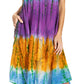 Sakkas Ombre Floral Tie Dye Tank Sheath Caftan Rayon Dress