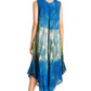 Sakkas Ombre Floral Tie Dye Tank Sheath Caftan Rayon Dress