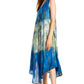 Sakkas Ombre Floral Tie Dye Tank Sheath Caftan Rayon Dress