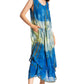 Sakkas Ombre Floral Tie Dye Tank Sheath Caftan Rayon Dress