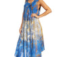 Sakkas Ombre Floral Tie Dye Tank Sheath Caftan Rayon Dress
