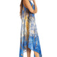 Sakkas Ombre Floral Tie Dye Tank Sheath Caftan Rayon Dress