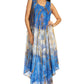 Sakkas Ombre Floral Tie Dye Tank Sheath Caftan Rayon Dress