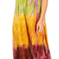 Sakkas Ombre Floral Tie Dye Tank Sheath Caftan Rayon Dress
