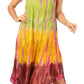 Sakkas Ombre Floral Tie Dye Tank Sheath Caftan Rayon Dress