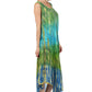 Sakkas Ombre Floral Tie Dye Tank Sheath Caftan Rayon Dress