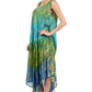 Sakkas Ombre Floral Tie Dye Tank Sheath Caftan Rayon Dress