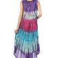 Sakkas Ombre Floral Tie Dye Tank Sheath Caftan Rayon Dress