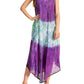 Sakkas Ombre Floral Tie Dye Tank Sheath Caftan Rayon Dress