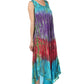 Sakkas Ombre Floral Tie Dye Tank Sheath Caftan Rayon Dress