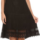 Sakkas Ameelynn Short Embroidered Batik Festival Sleeveless Spaghetti Strap Dress