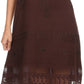 Sakkas Ameelynn Short Embroidered Batik Festival Sleeveless Spaghetti Strap Dress