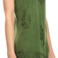 Sakkas Ameelynn Short Embroidered Batik Festival Sleeveless Spaghetti Strap Dress