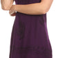 Sakkas Ameelynn Short Embroidered Batik Festival Sleeveless Spaghetti Strap Dress