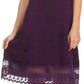 Sakkas Ameelynn Short Embroidered Batik Festival Sleeveless Spaghetti Strap Dress