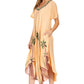 Sakkas Watercolor Palm Tree Tank Caftan Dress