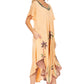 Sakkas Watercolor Palm Tree Tank Caftan Dress