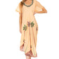 Sakkas Watercolor Palm Tree Tank Caftan Dress