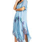 Sakkas Watercolor Palm Tree Tank Caftan Dress