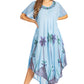 Sakkas Watercolor Palm Tree Tank Caftan Dress