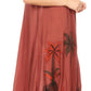 Sakkas Watercolor Palm Tree Tank Caftan Dress