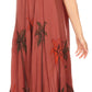 Sakkas Watercolor Palm Tree Tank Caftan Dress