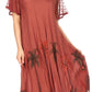 Sakkas Watercolor Palm Tree Tank Caftan Dress