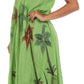 Sakkas Watercolor Palm Tree Tank Caftan Dress
