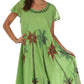 Sakkas Watercolor Palm Tree Tank Caftan Dress