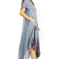 Sakkas Watercolor Palm Tree Tank Caftan Dress